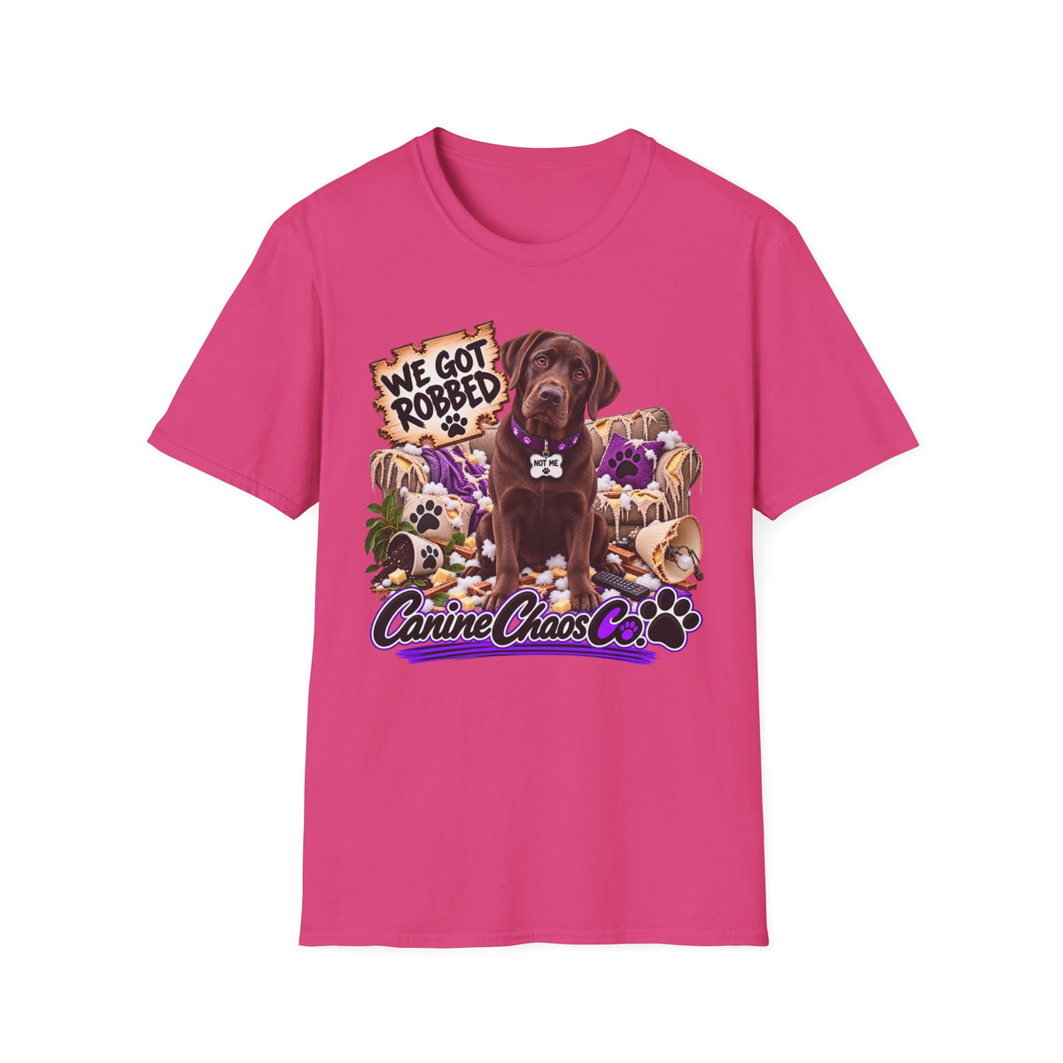 Canine Chaos Co. "We Got Robbed" Dog T-Shirt