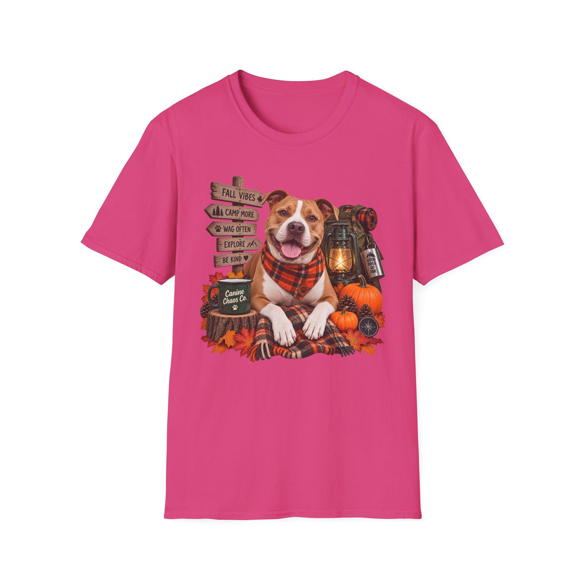 Fall Pit Bull Pumpkin T-Shirt — Autumn Dog Lover Tee
