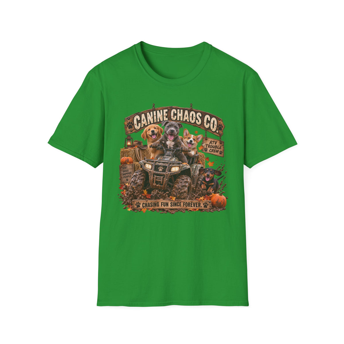 Canine Chaos Co. ATV Dogs T-Shirt – Funny Halloween Dog Lover Tee