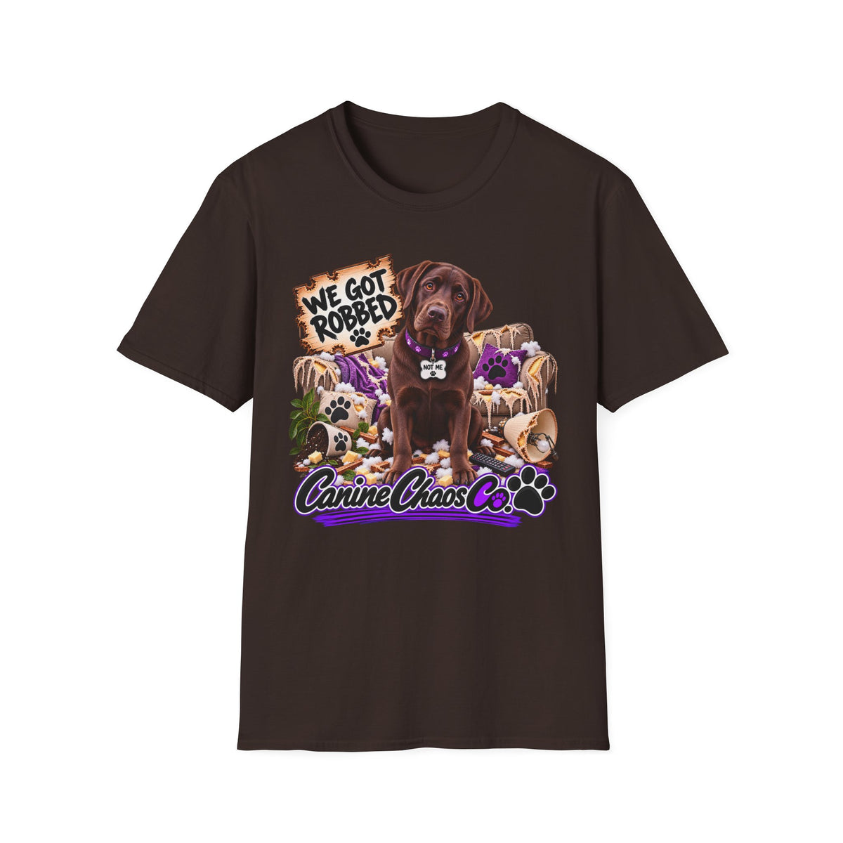 Canine Chaos Co. "We Got Robbed" Dog T-Shirt