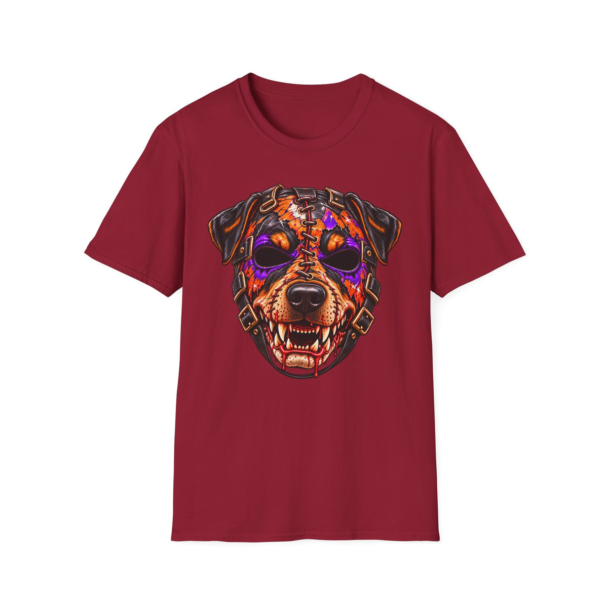 Horror Rottweiler Skull T-Shirt