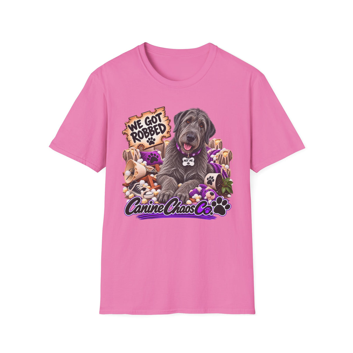 Dog Rescue T-Shirt — "We Got Robbed" Canine Chaos Co. Graphic Tee