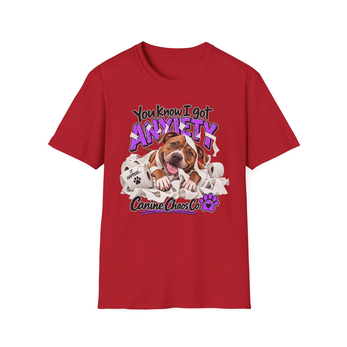 Anxiety Dog T-Shirt — "You Know I Got Anxiety" Cute Pitbull Paw Graphic Tee